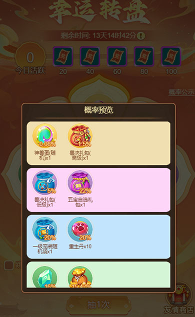 逍遥情缘 幸运转盘